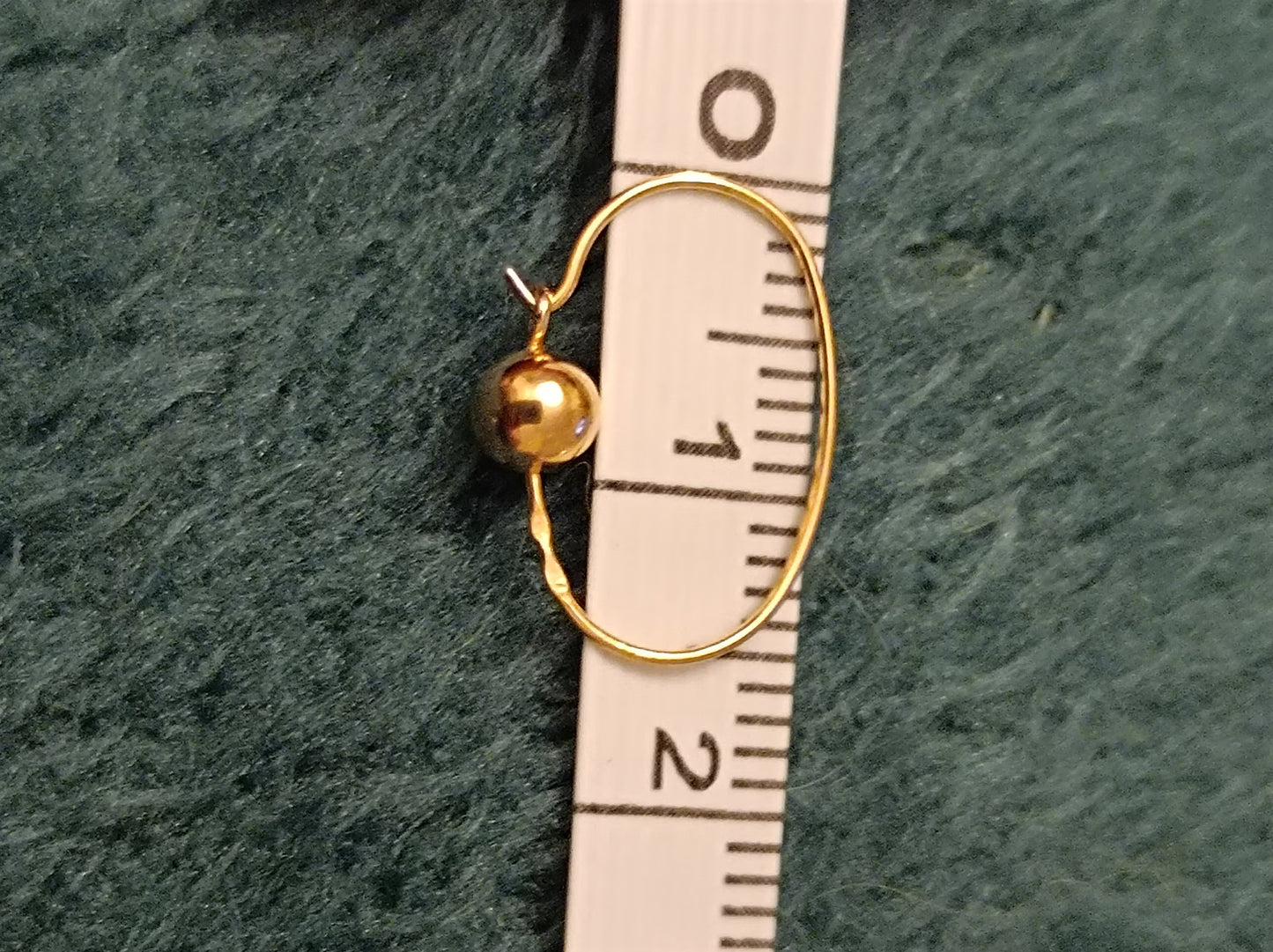 Solid Gold Hoop Earrings with Gold Pearl for Babies, Children Or Adults