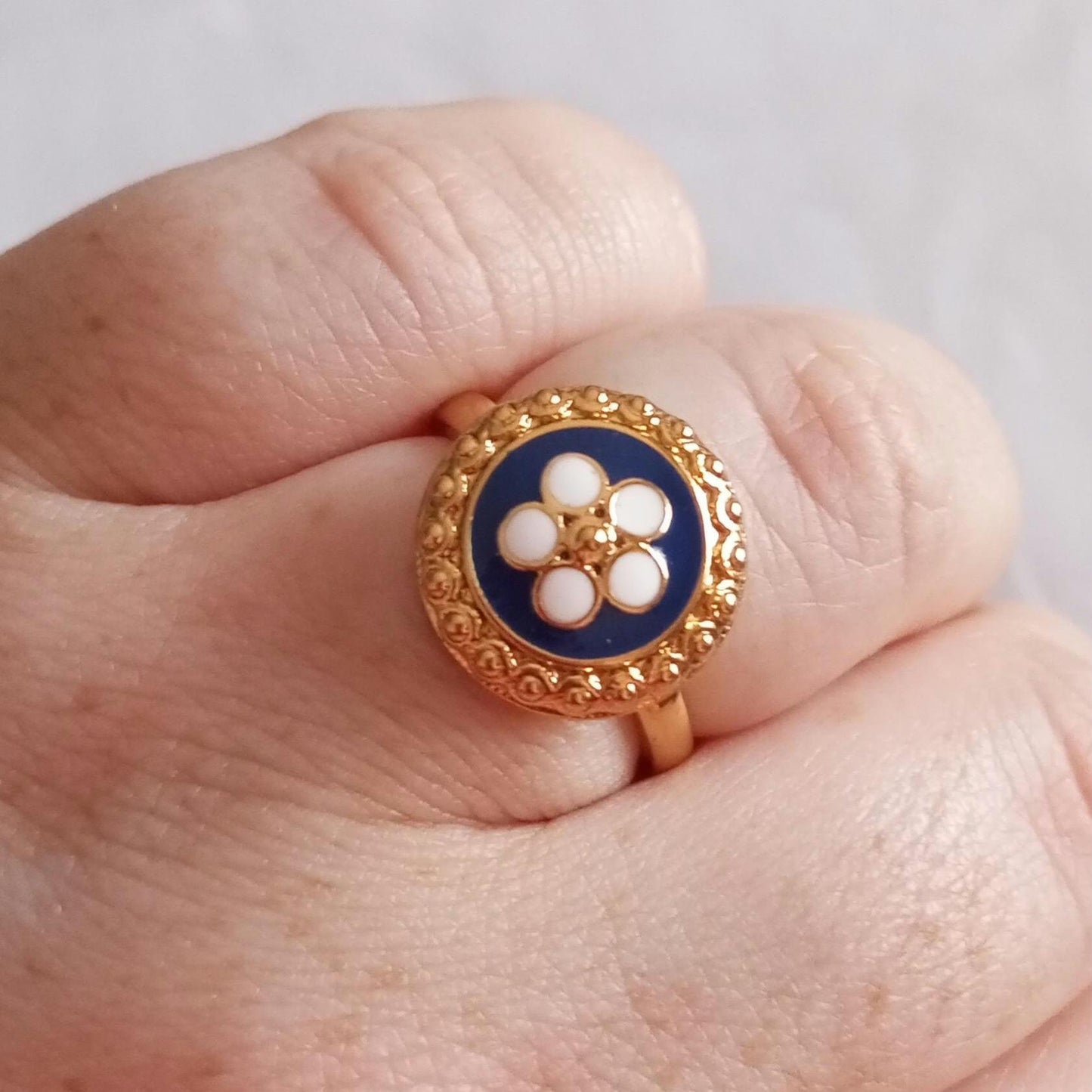 Goldplated Filigree Band Ring Stainless Steel Large Handmade Ring with 24K Gold Plating Portuguese Filigree Unisex Ring SemiJewel