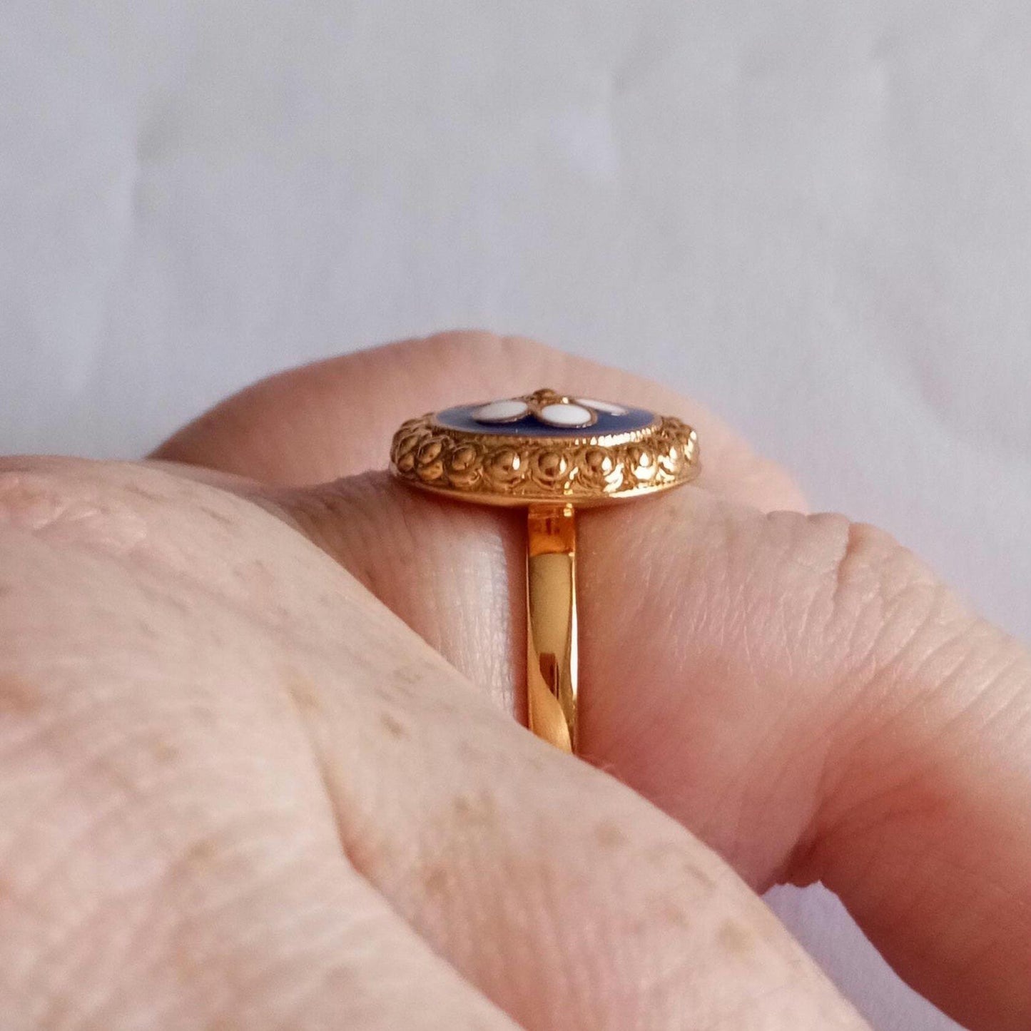 Goldplated Filigree Band Ring Stainless Steel Large Handmade Ring with 24K Gold Plating Portuguese Filigree Unisex Ring SemiJewel