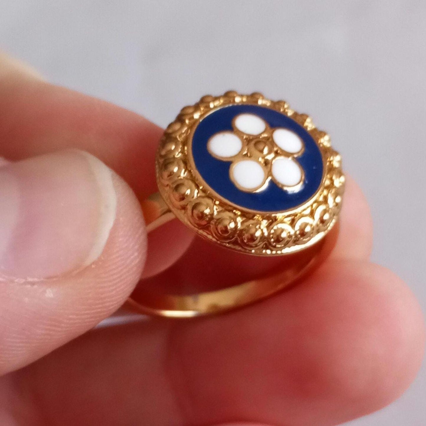 Goldplated Filigree Band Ring Stainless Steel Large Handmade Ring with 24K Gold Plating Portuguese Filigree Unisex Ring SemiJewel