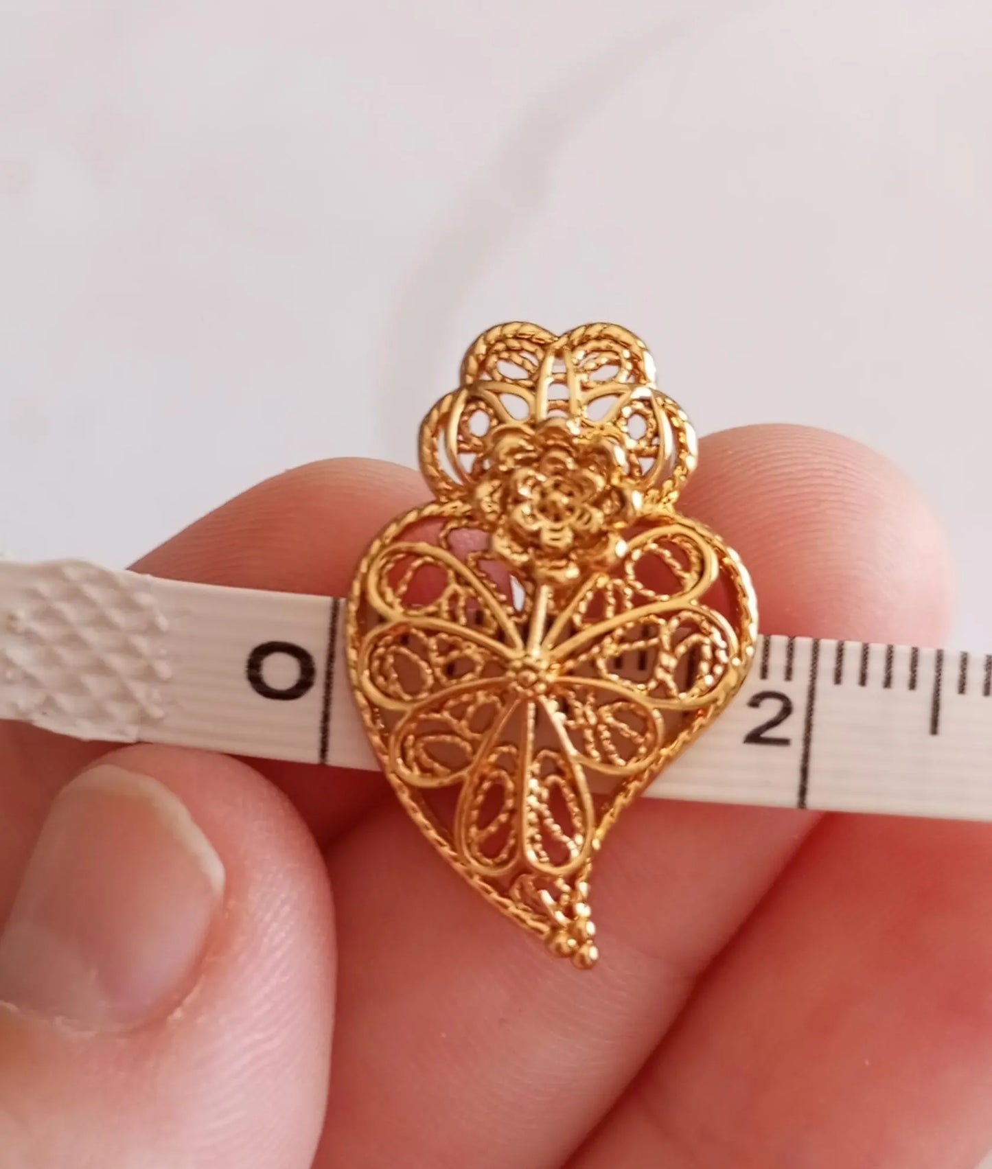 Goldfilled Stainless Steel Stud Earring Heart of Viana Filigree Style Portugal Made
