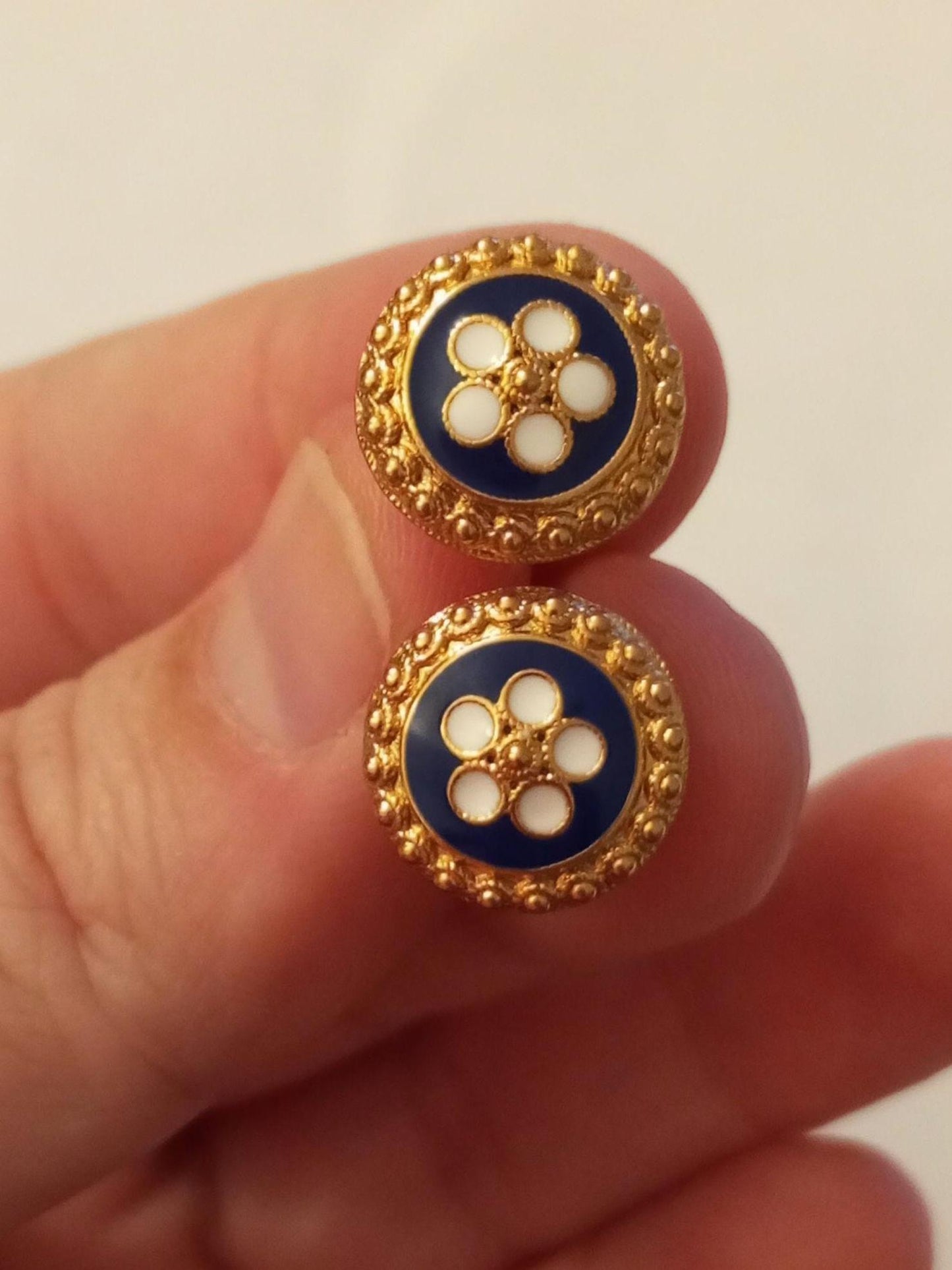 Goldfilled Stainless Steel Portuguese Filigree Earring Caramujo Style Stud Earring