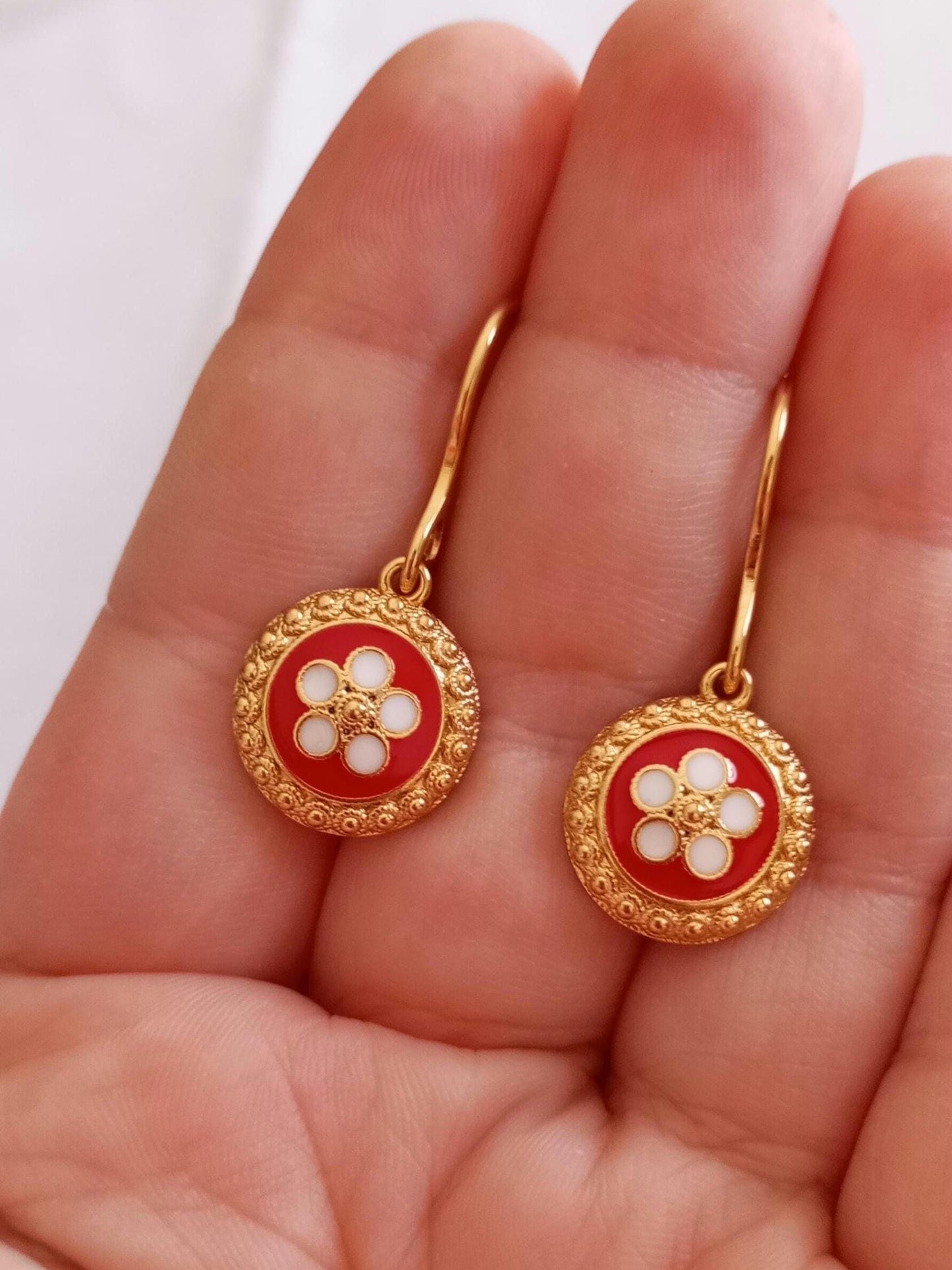 Goldfilled Stainless Steel Portuguese Filigree Stud Earring Caramujo Style