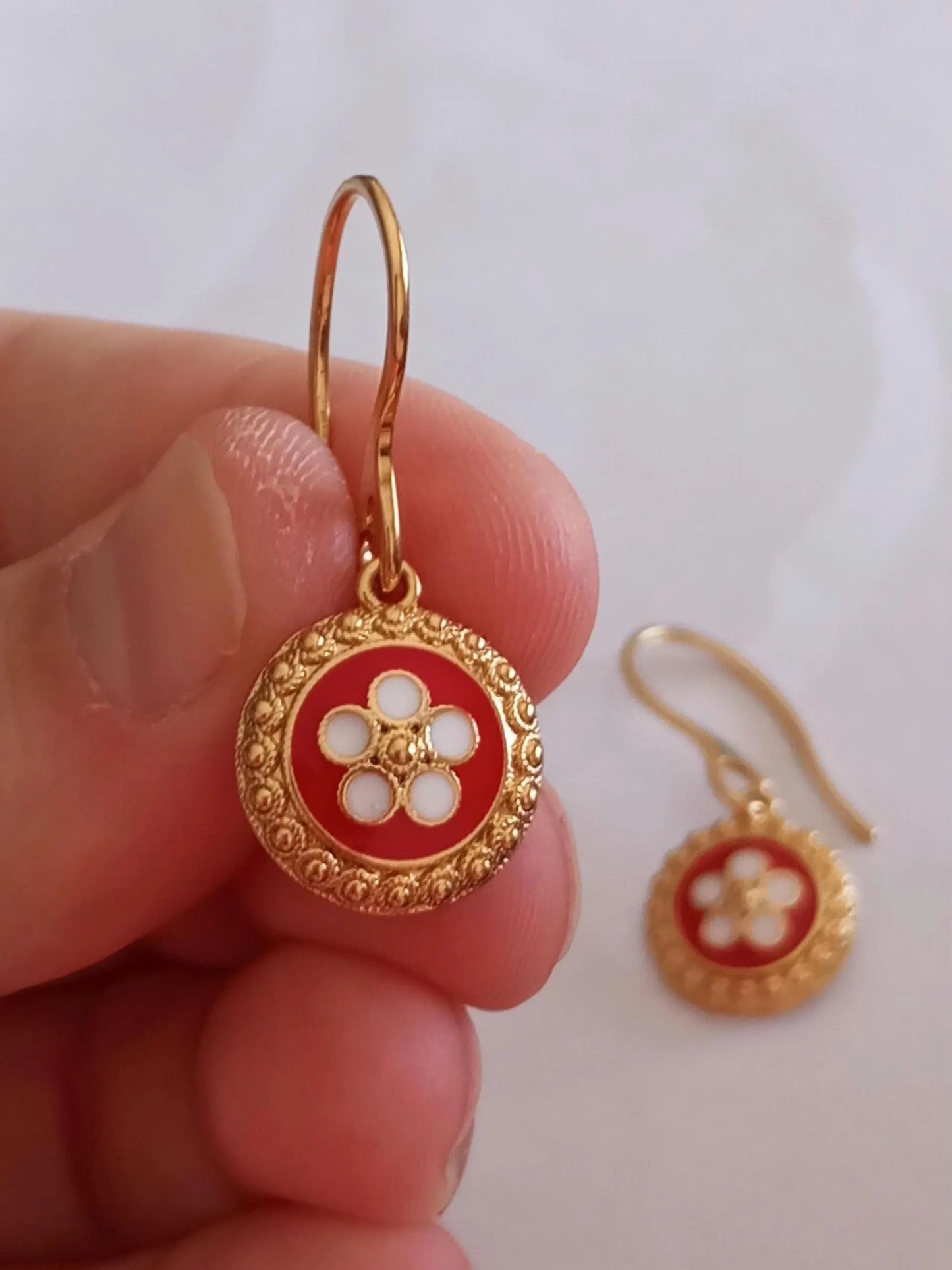 Goldfilled Stainless Steel Portuguese Filigree Stud Earring Caramujo Style