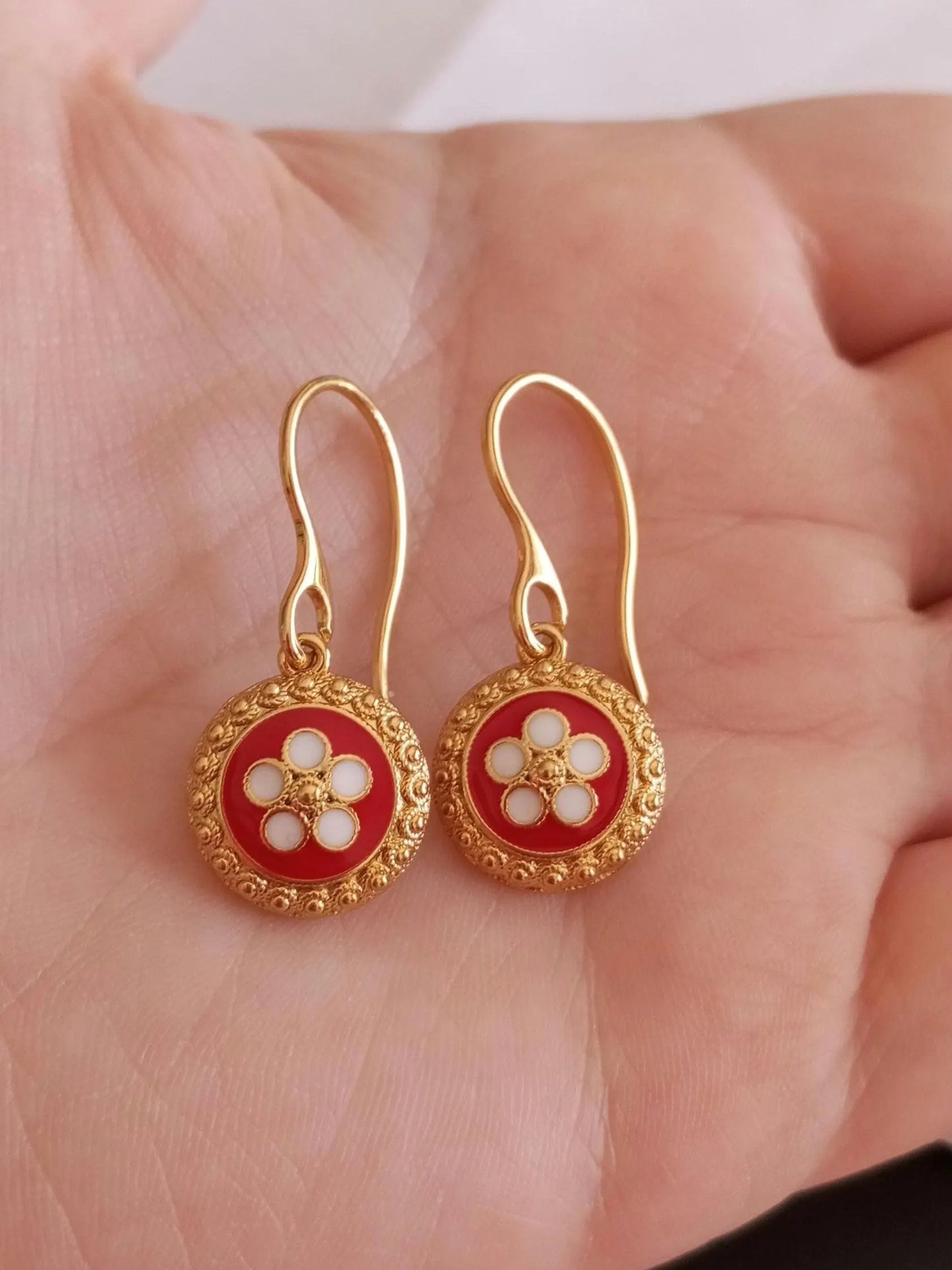 Goldfilled Stainless Steel Portuguese Filigree Stud Earring Caramujo Style