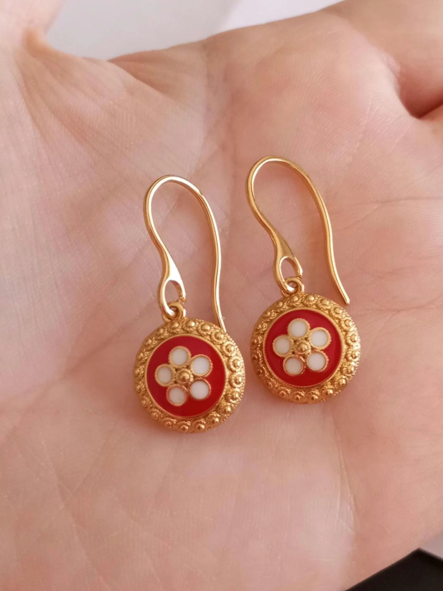 Goldfilled Stainless Steel Portuguese Filigree Stud Earring Caramujo Style