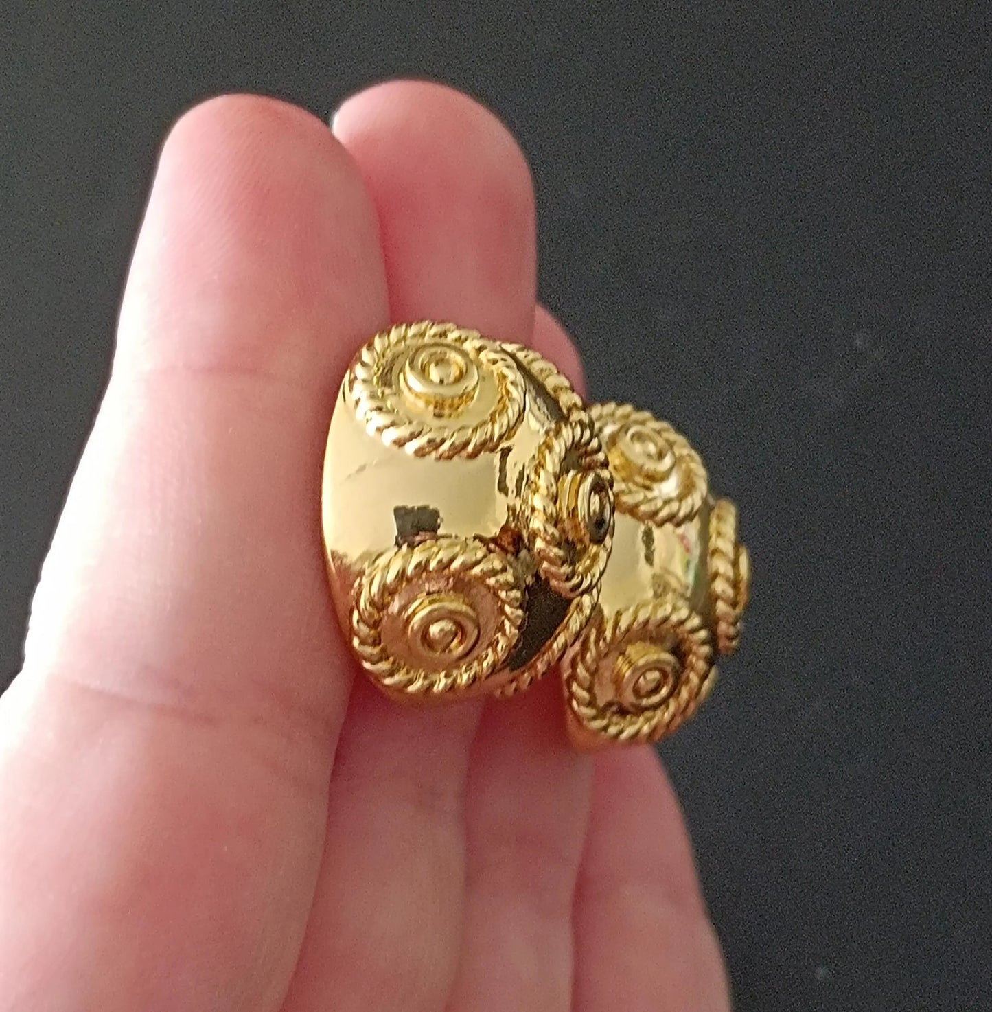 Pearl of Viana Goldplated Portuguese Filigree Ring Stainless Steel Handmade Ring 24K