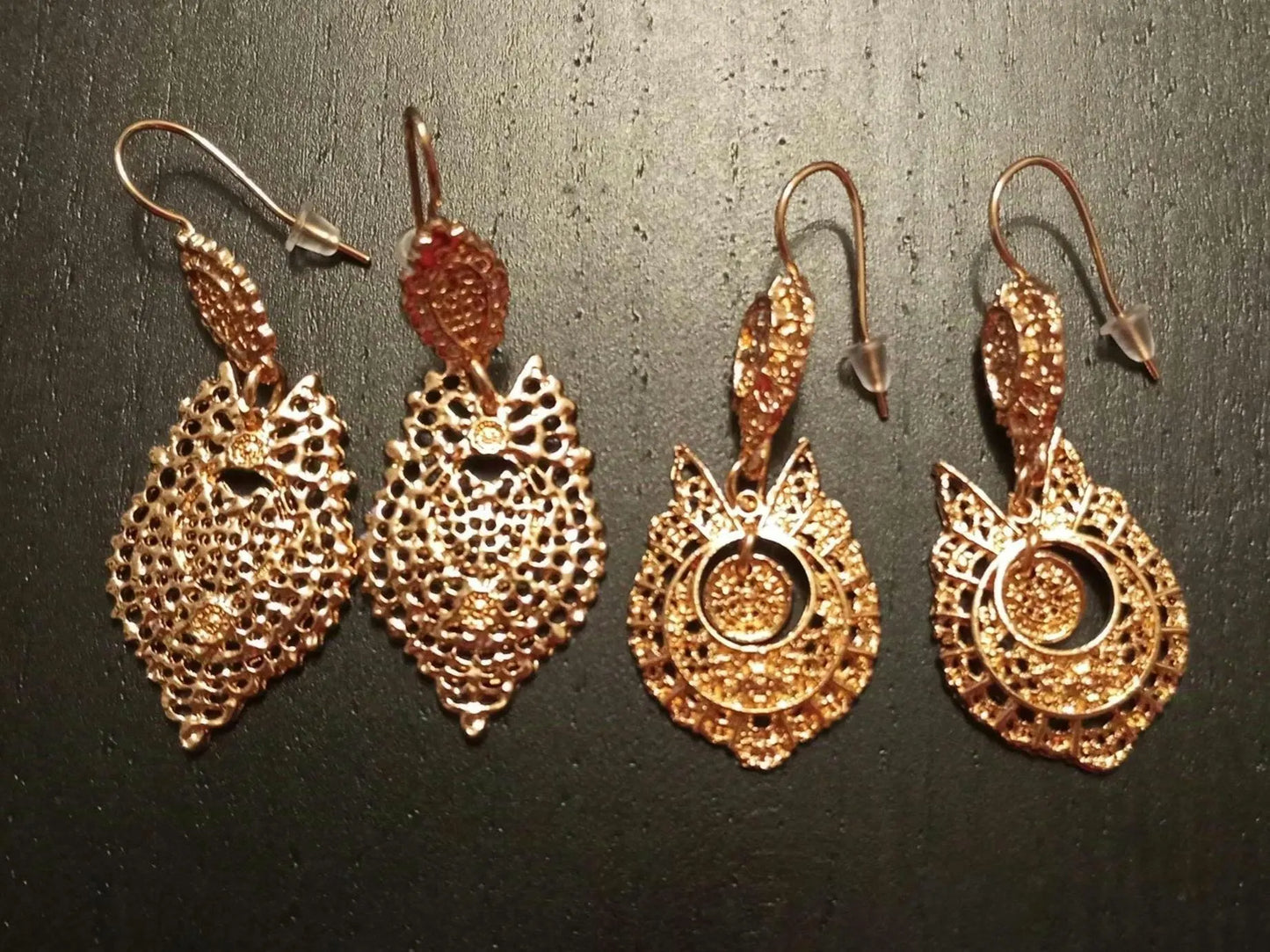 Portuguese Jewelry Lowcost Handmade Golden Metal Queen Filigree Style Cute Big Hook Earring ZAMAK
