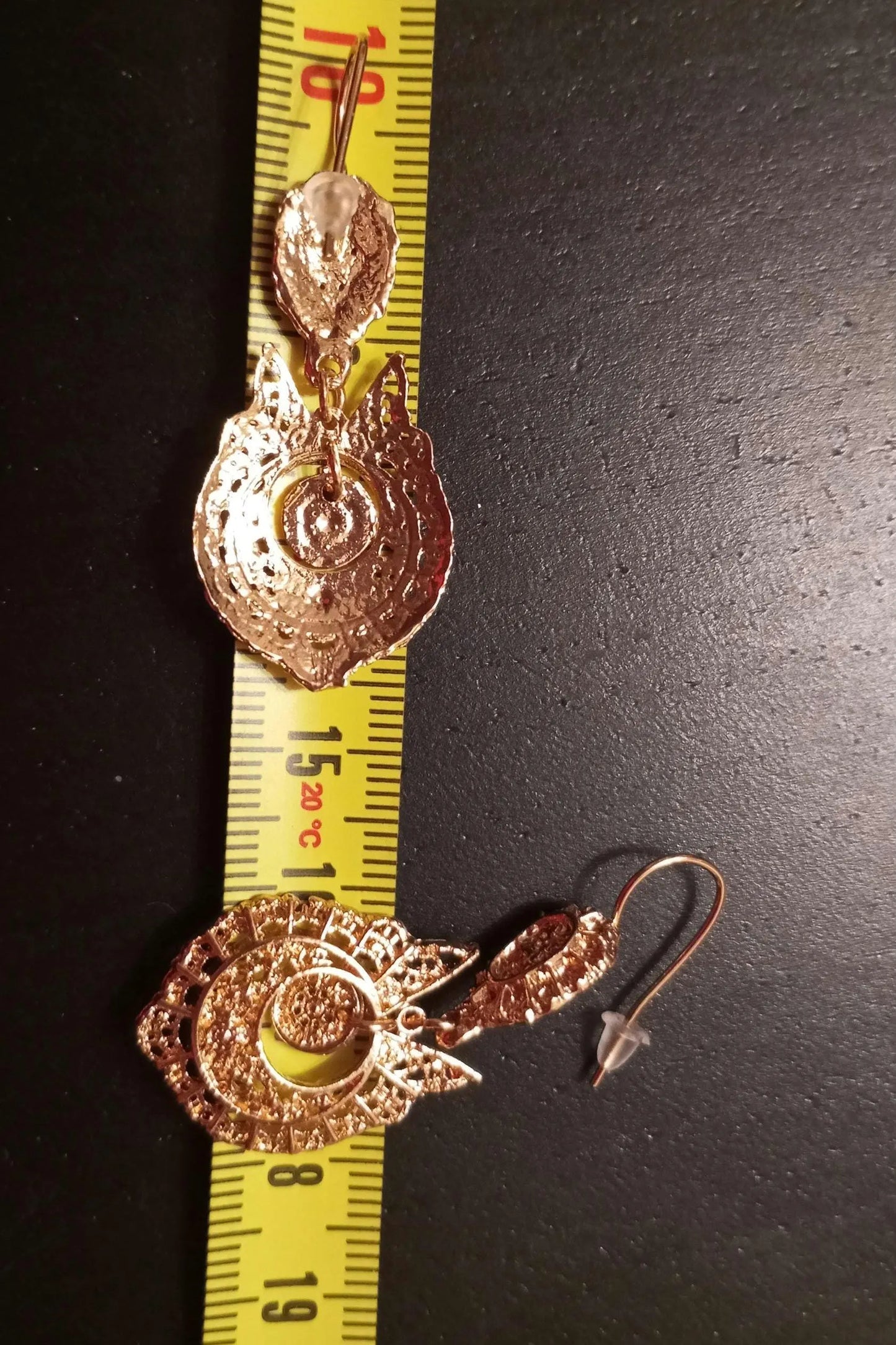 Portuguese Jewelry Lowcost Handmade Golden Metal Queen Filigree Style Cute Big Hook Earring ZAMAK