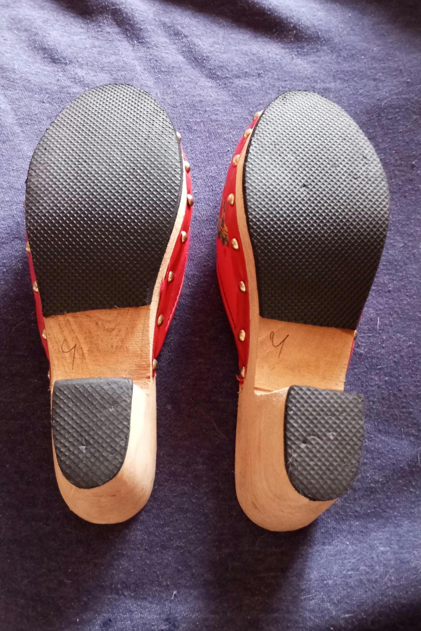 Portuguese Folclore Clogs Wood & Red Tradicional Minho Shawl & FREE Tote Bag