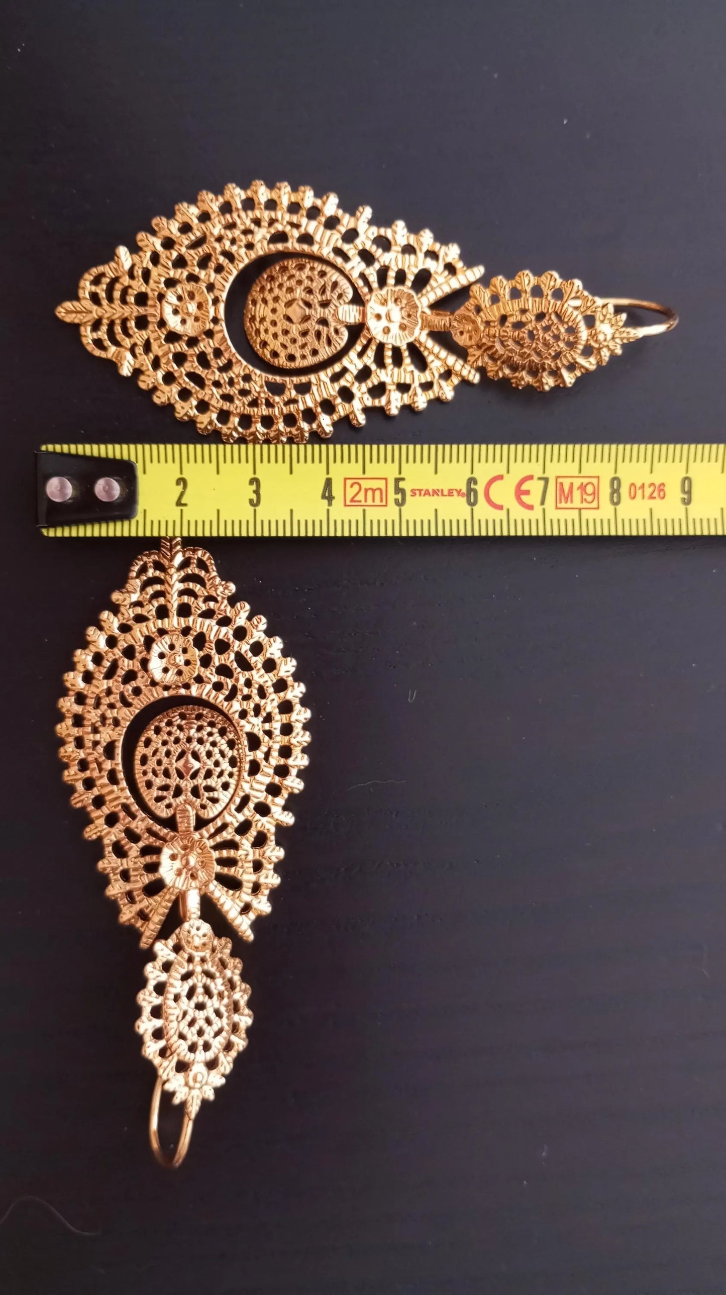 24KT Goldfilled Portuguese Queen SuperMaxi Filigree Earring Handmade