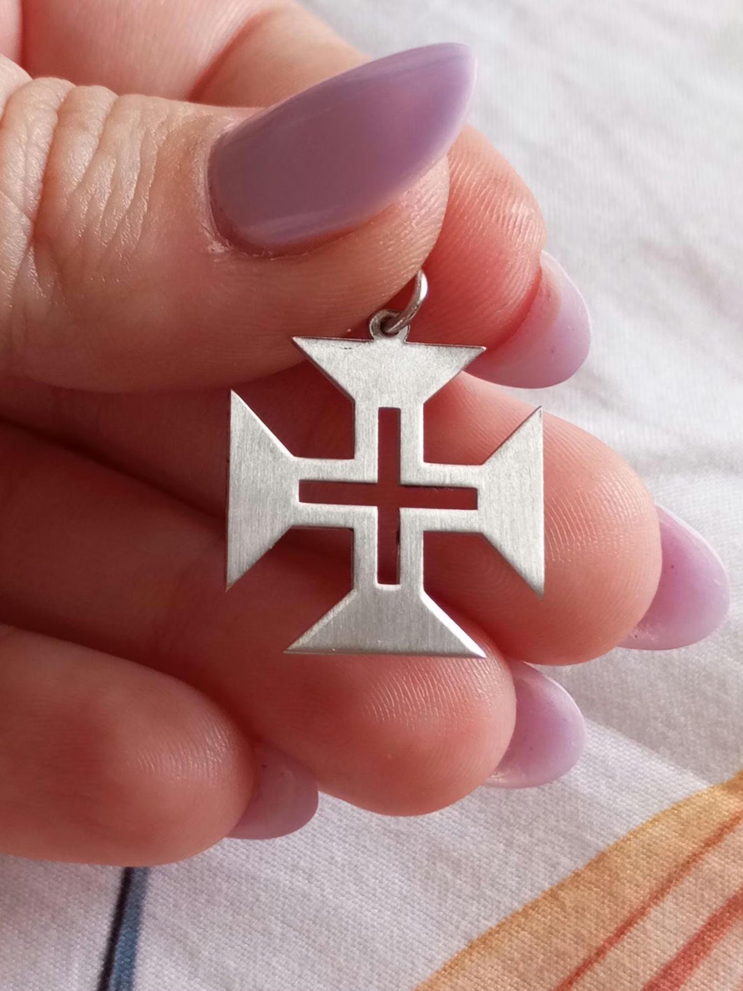 Order of Christ Cross, Cross of Portugal Silver Pendant