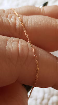 19Kt Solid Gold Singapore Mesh Necklace