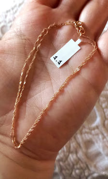 19Kt Solid Gold Singapore Mesh Necklace