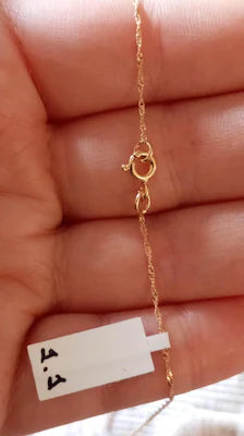 19Kt Solid Gold Singapore Mesh Necklace