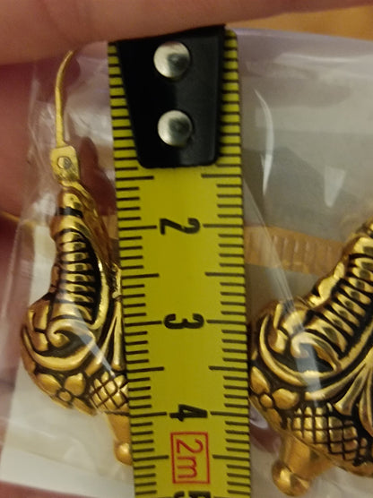 Portuguese Baroque Earrings Sterling Silver Gold Vermeil Traditional Earrings Regional Minho  Jewelry