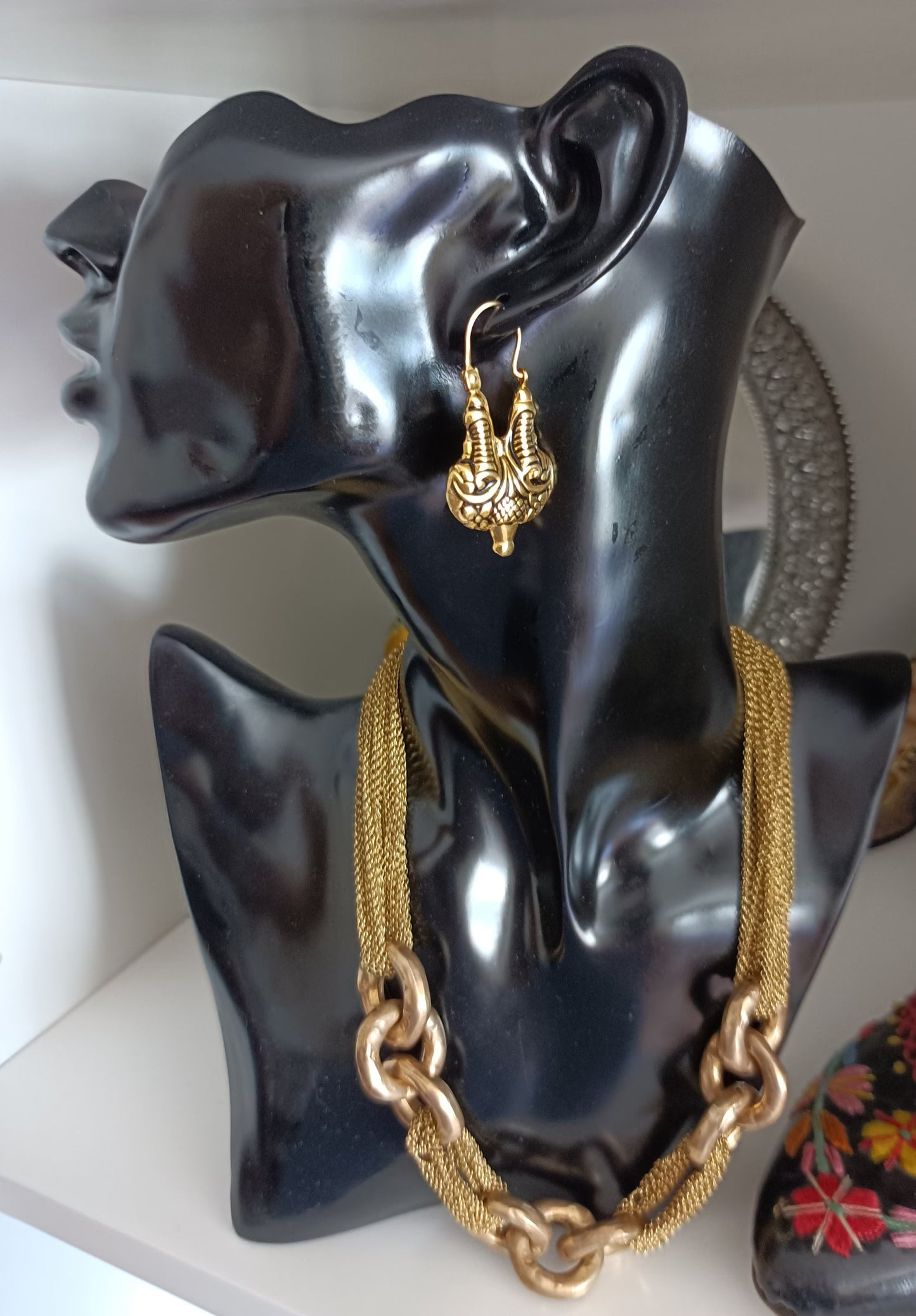 Portuguese Baroque Earrings Sterling Silver Gold Vermeil Traditional Earrings Regional Minho  Jewelry