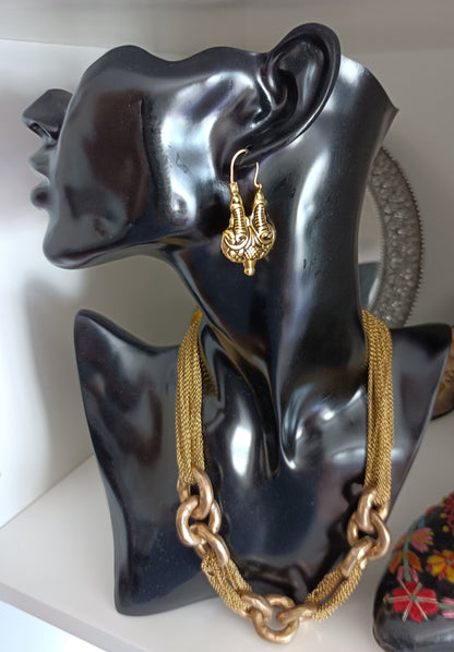 Portuguese Baroque Earrings Sterling Silver Gold Vermeil Traditional Earrings Regional Minho  Jewelry