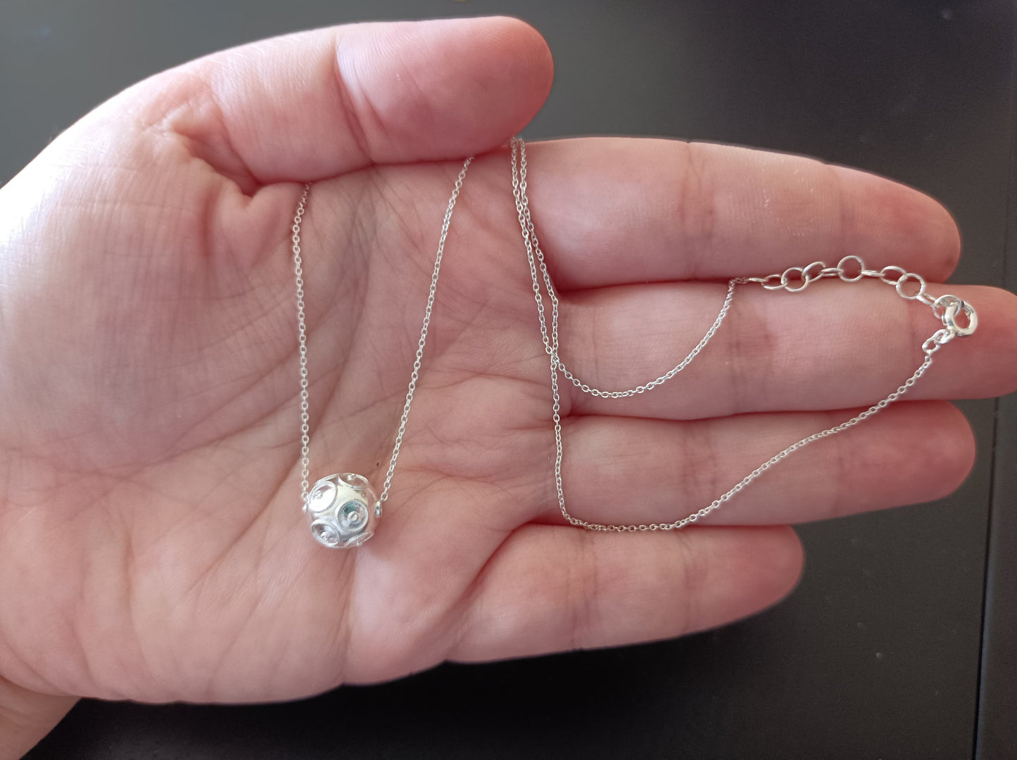 Filigree Silver Necklace Pearl of Viana Necklace, Traditional Jewelry for Her