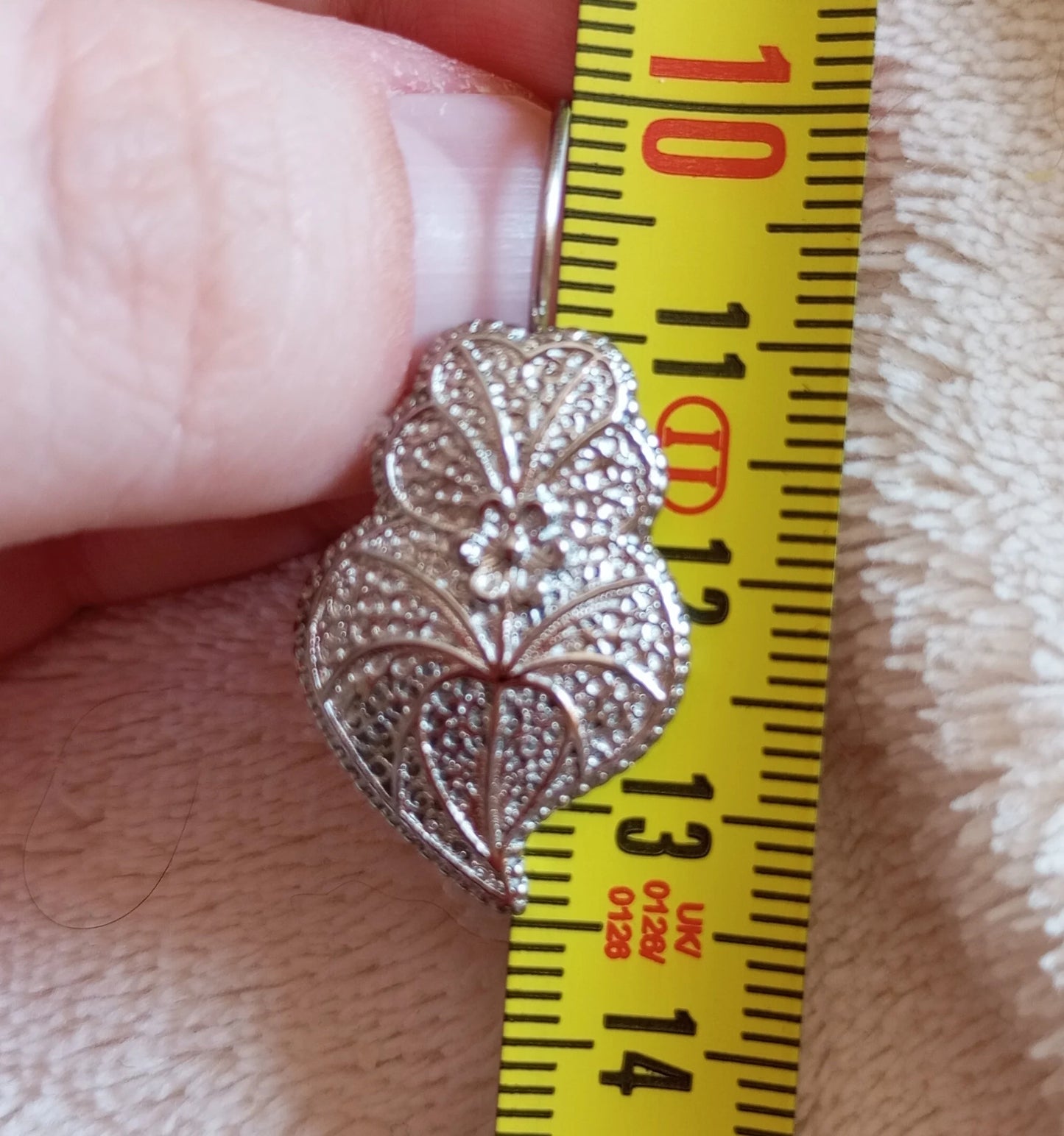Stainless Steel Earring Heart of Viana Filigree Style Cute Hook Earring