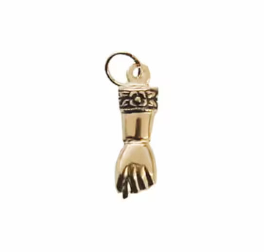 Solid Gold Figa Pendant Gift For Good Luck Fig Hand