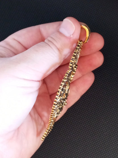 Pendentif traditionnel portugais en filigrane Cœur de Viana en métal argenté doré fait main en ZAMAK