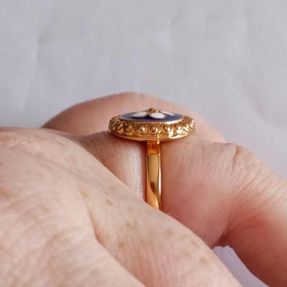 Anel de filigrana banhado a ouro, grande, de aço inoxidável, feito à mão, com banho de ouro 24K, filigrana portuguesa, anel unissex, semi-joia