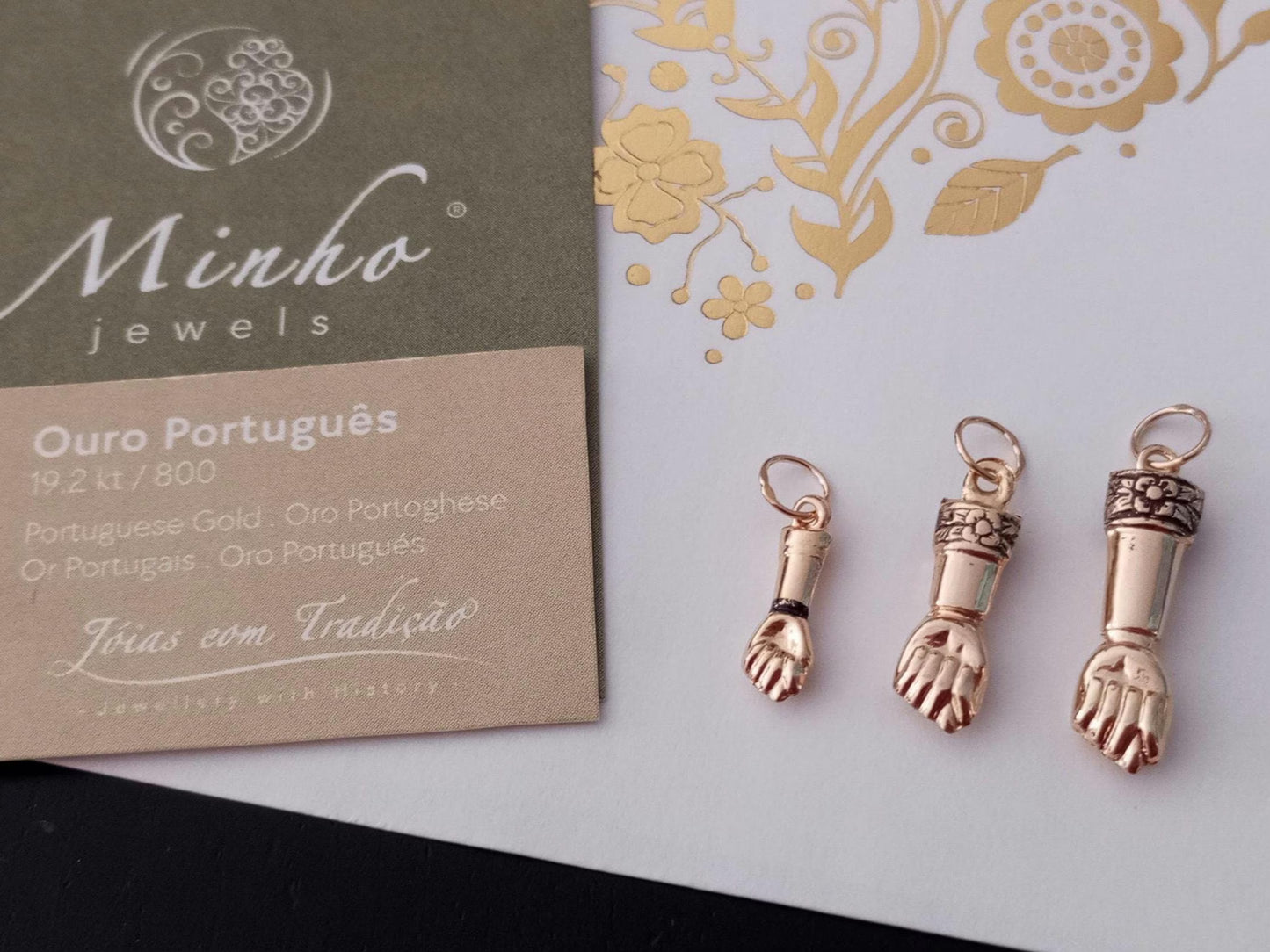 Solid Gold Figa Pendant Gift For Good Luck Fig Hand