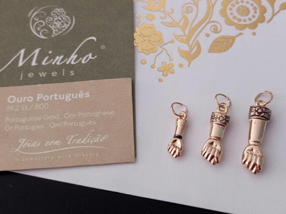 Solid Gold Figa Pendant Gift For Good Luck Fig Hand