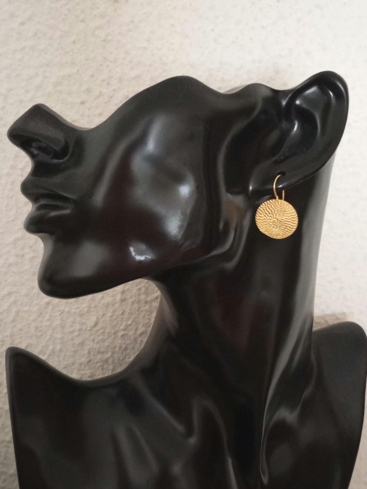 Portuguese Filigree Gold-Vermeil Twisted Thread Earrings Handmade Filagree Basketwork Style