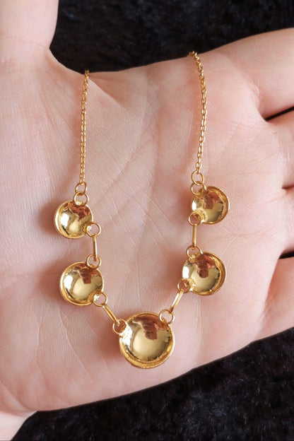 Portuguese Traditional Filigree 5 Caramujos Gold-Vermeil Necklace