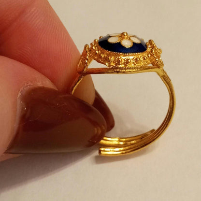 Portuguese Filigree Caramujo Adjustable Gold-Vermeil Ring