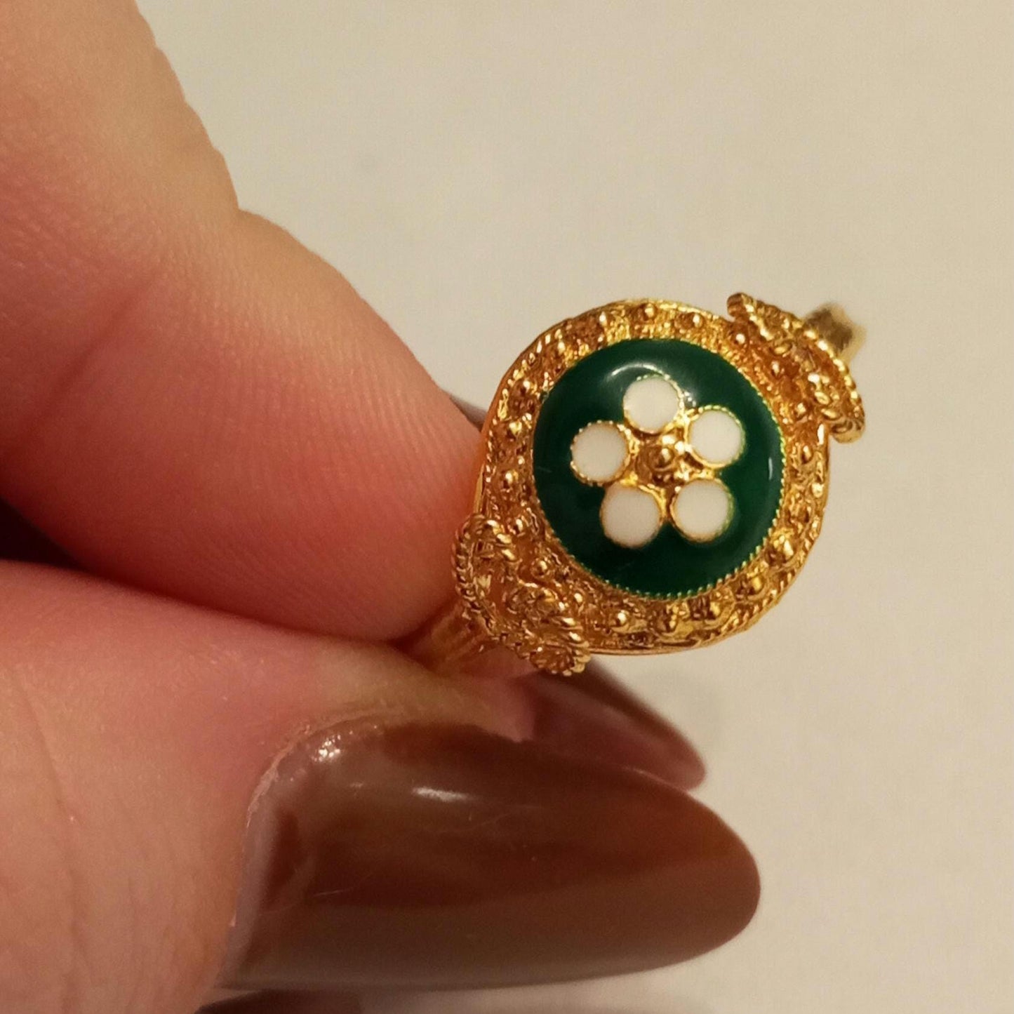 Portuguese Filigree Caramujo Adjustable Gold-Vermeil Ring