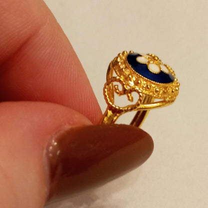 Portuguese Filigree Caramujo Adjustable Gold-Vermeil Ring