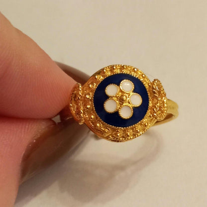 Portuguese Filigree Caramujo Adjustable Gold-Vermeil Ring