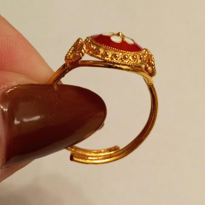 Portuguese Filigree Caramujo Adjustable Gold-Vermeil Ring