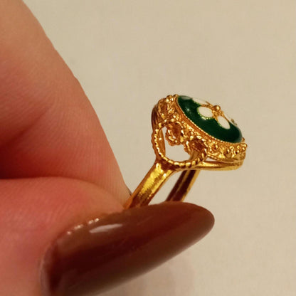 Portuguese Filigree Caramujo Adjustable Gold-Vermeil Ring