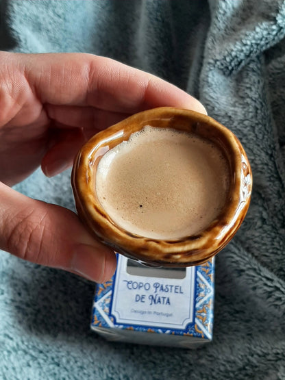 Portuguese Egg Tart Ceramic Coffee Cup, Pastel de Nata Expresso Coffee Mug