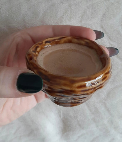 Portuguese Egg Tart Ceramic Coffee Cup, Pastel de Nata Expresso Coffee Mug