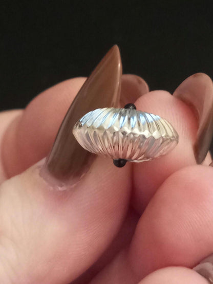 Turkish Eye Sterling Silver Pendant 925 Murano Glass Style