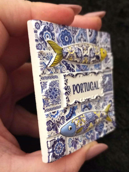 Fridge Magnet Souvenir from Portugal, Portuguese Tiles Fridge Magnet