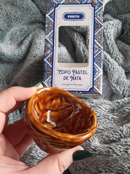Portuguese Egg Tart Ceramic Coffee Cup, Pastel de Nata Expresso Coffee Mug