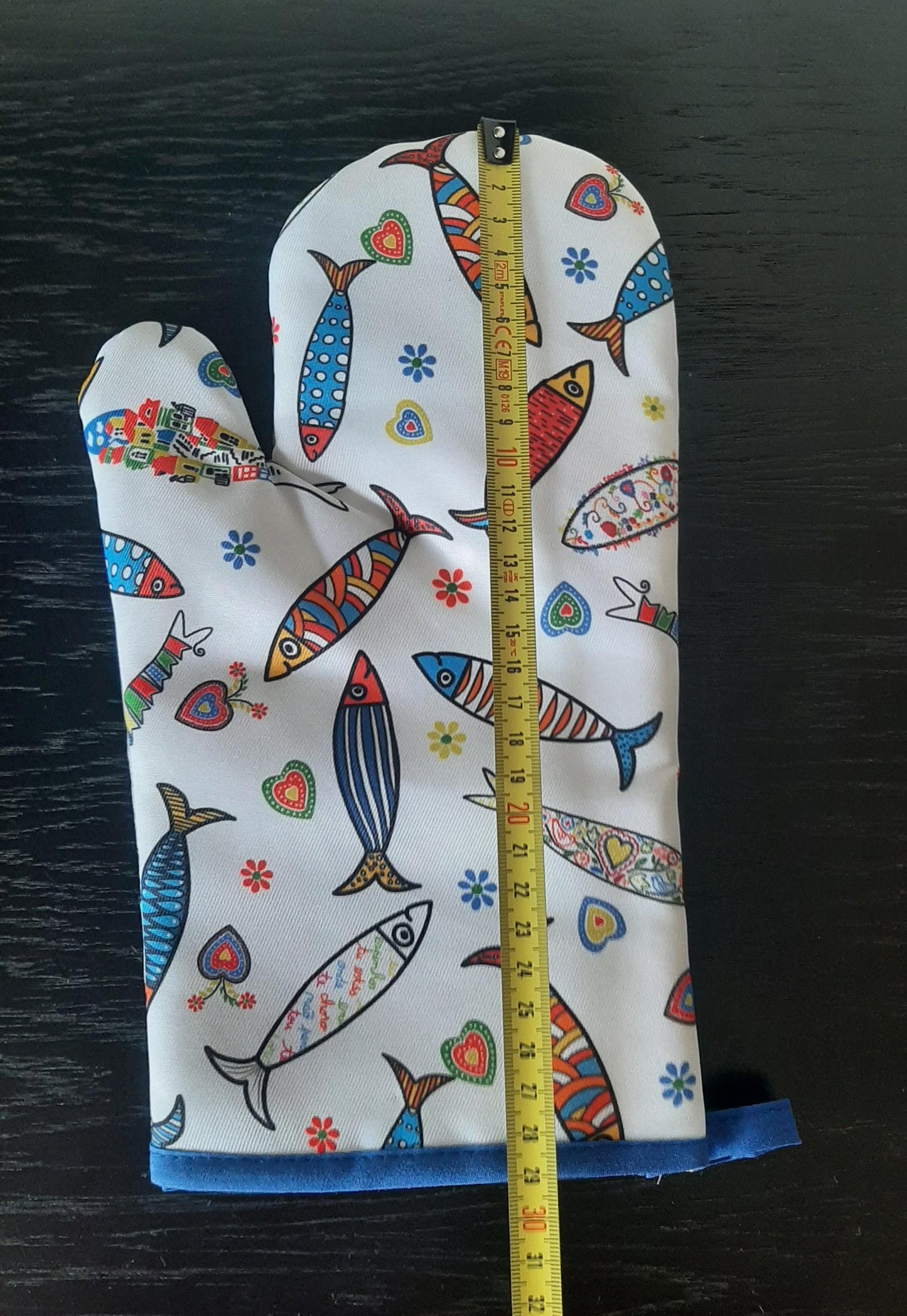 Portuguese Sardine Oven Mitt and Pot Holder Set, Souvenir Portugal