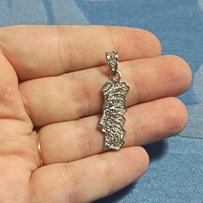 Sterling Silver Handmade Filigree Portugal Map Pendant