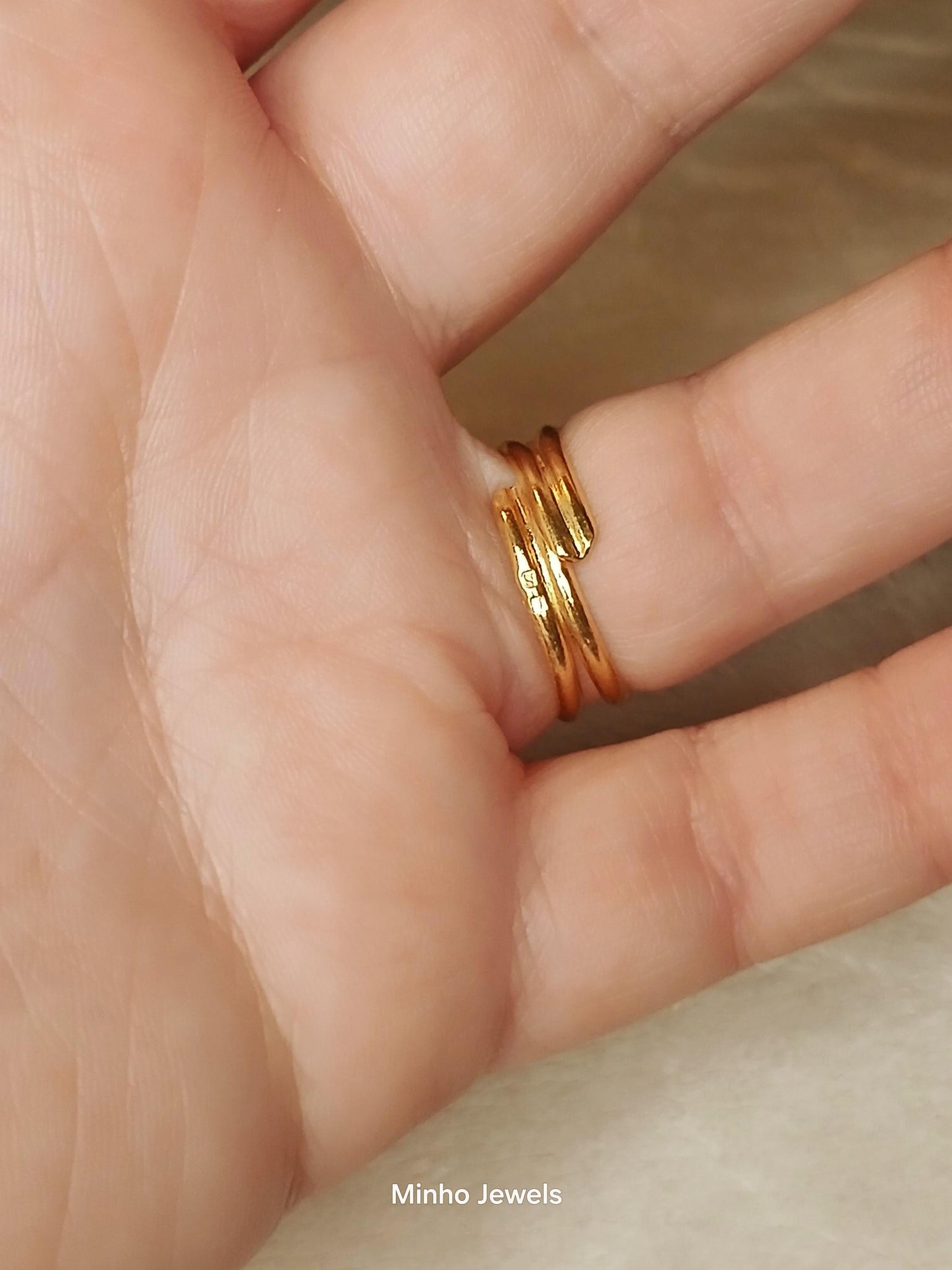 Portuguese Filigree Heart of Viana Adjustable Gold-Vermeil Ring