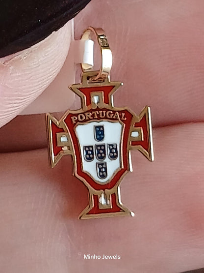 19Kt Solid Gold Portuguese Football Federation Cross Pendant