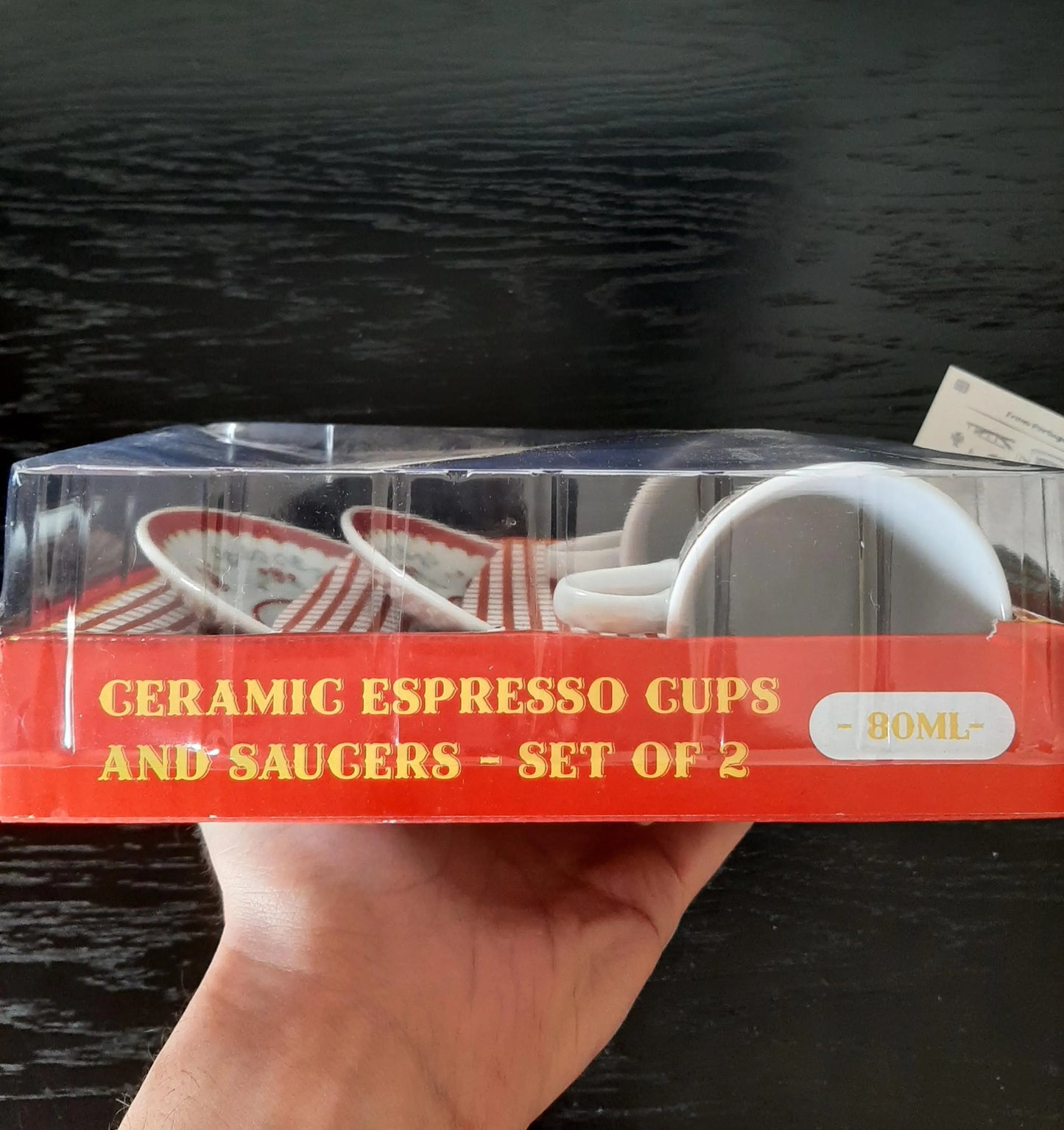 Portuguese Espresso Coffee Cups & Saucers Traditional Ceramic Gift Set