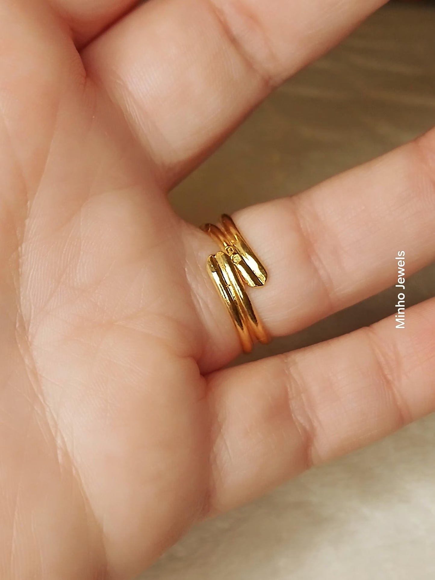 Portuguese Filigree Heart of Viana Adjustable Gold-Vermeil Ring