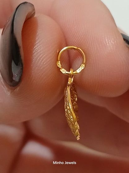 Portuguese Filigree Santiago de Compostella Shell Gold-Vermeil Pendant