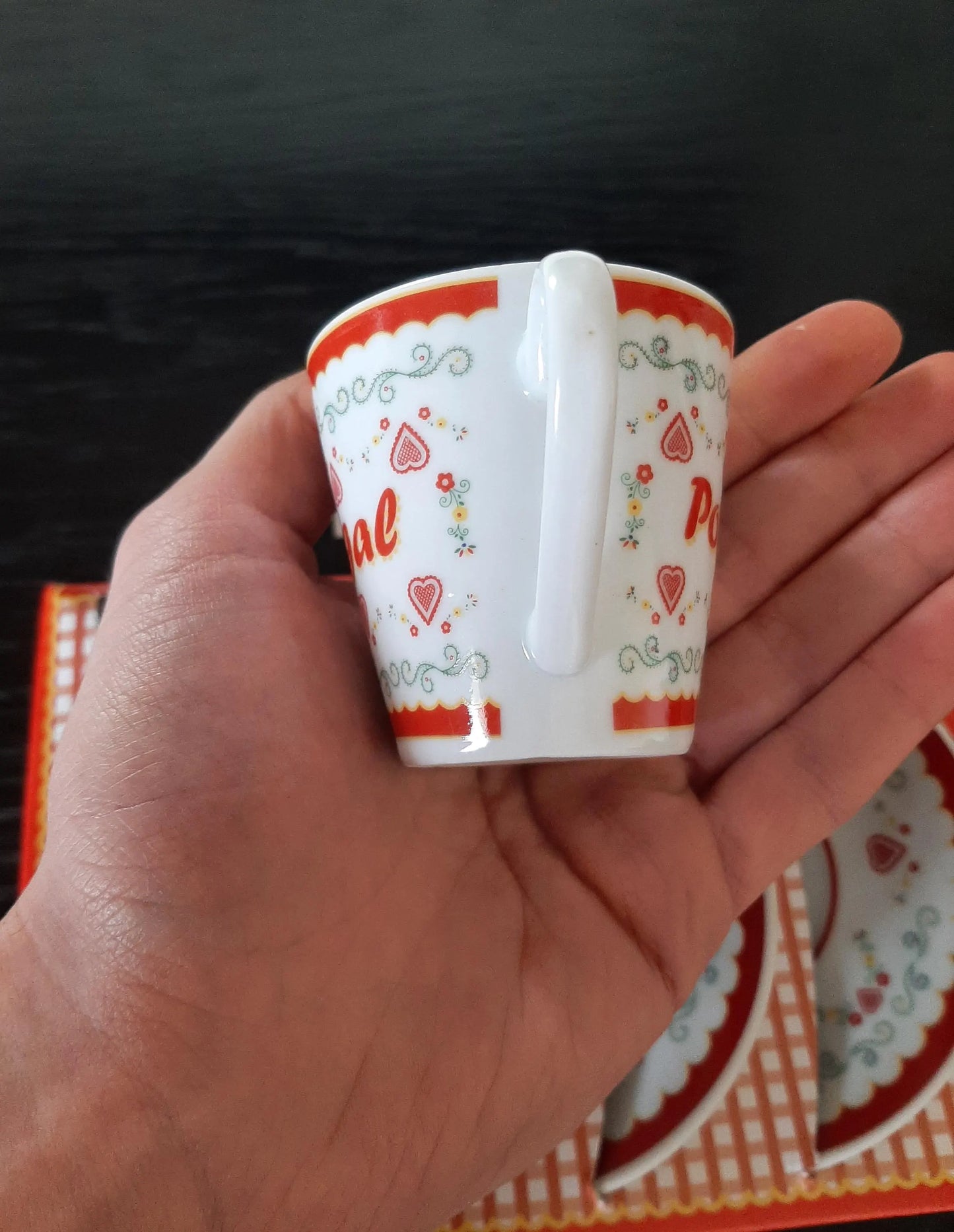 Portuguese Espresso Coffee Cups & Saucers Traditional Ceramic Gift Set